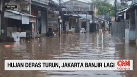 VIDEO: Hujan Deras Turun, Jakarta Banjir Lagi