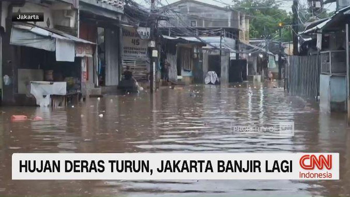 VIDEO: Hujan Deras Turun, Jakarta Banjir Lagi