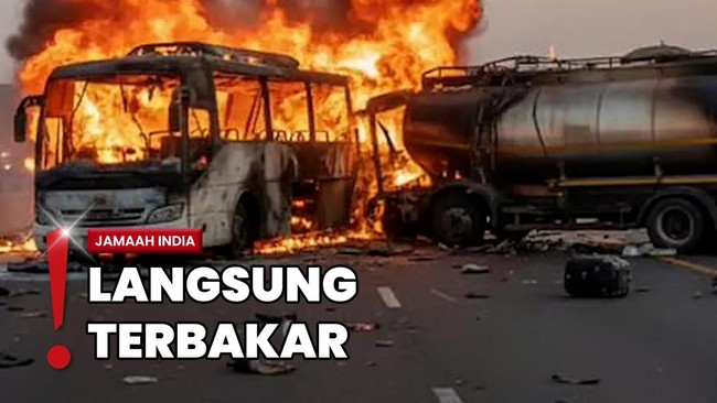 45 Jamaah Umrah India Tewas usai Bus Tabrak Tangki Minyak di Madinah