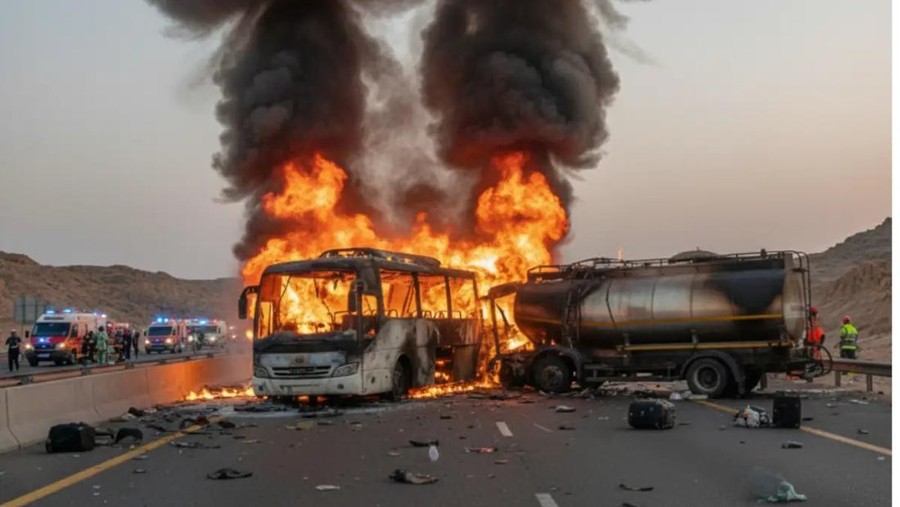 Kecelakaan Bus Jemaah Umrah India
