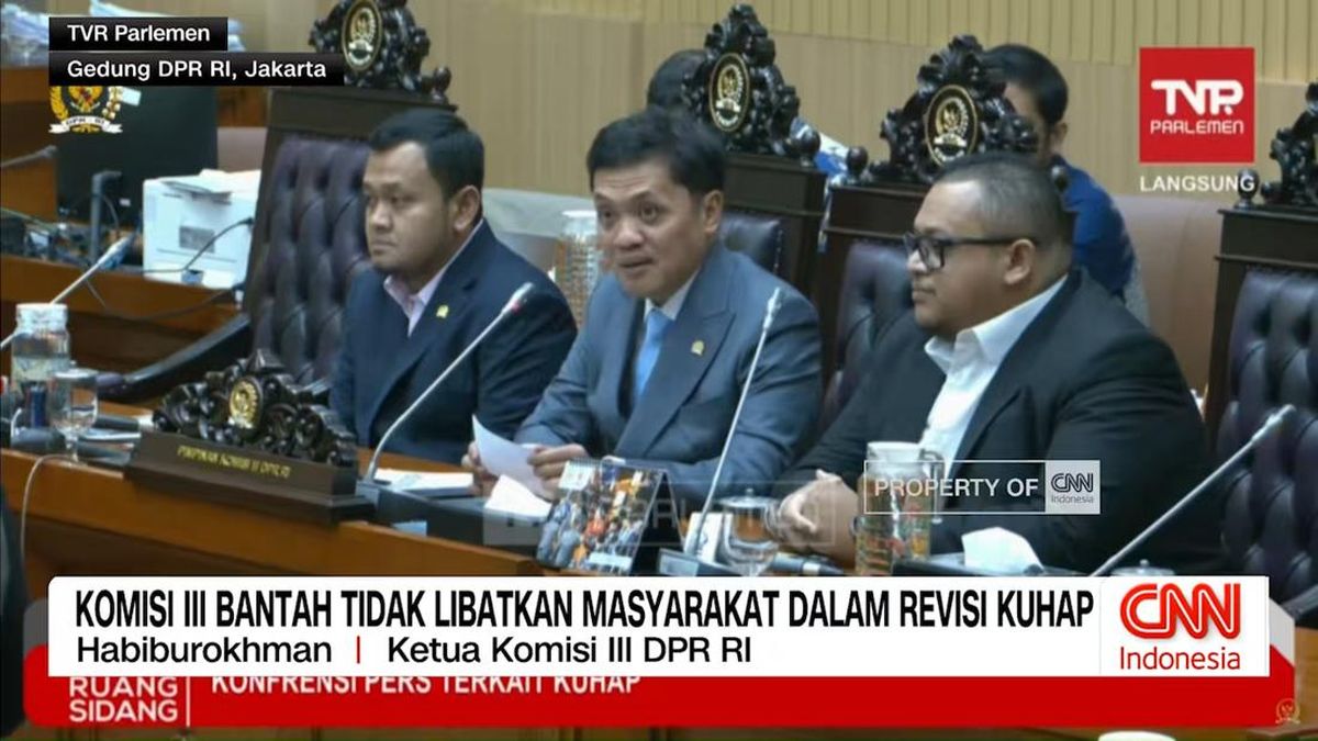 VIDEO: Komisi III Bantah Tidak Libatkan Masyarakat dalam Revisi KUHAP