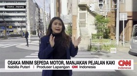 VIDEO: Osaka Minim Sepeda Motor, Manjakan Pejalan Kaki