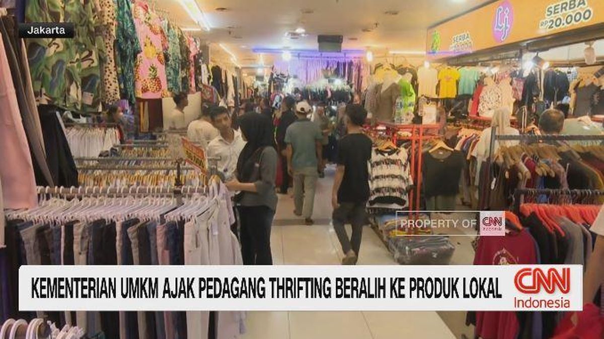 VIDEO:Kementerian UMKM Ajak Pedagang Thrifting Beralih ke Produk Lokal