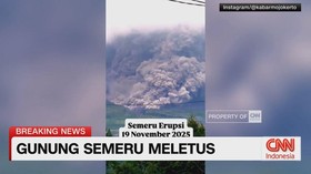 VIDEO: Visual Terkini Saat Gunung Semeru Meluncurkan Awan Panas