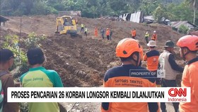 VIDEO: Proses Pencarian 26 Korban Longsor Kembali Dilanjutkan
