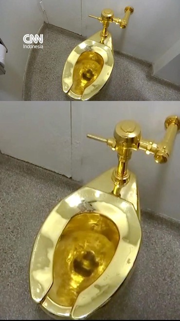 Melihat Toilet Terbuat dari Emas Senilai Rp202,3 Miliar