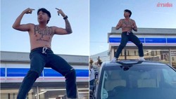 Viral Influencer Thailand Joget Tanpa Baju di Atas Mobil Saat di Gunung Fuji