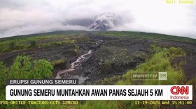VIDEO: Gunung Semeru Meletus, Akses Lumajang-Malang Ditutup