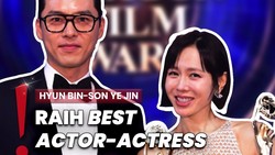 Video: Momen Hyun Bin-Son Ye Jin Menang Blue Dragon Film Awards