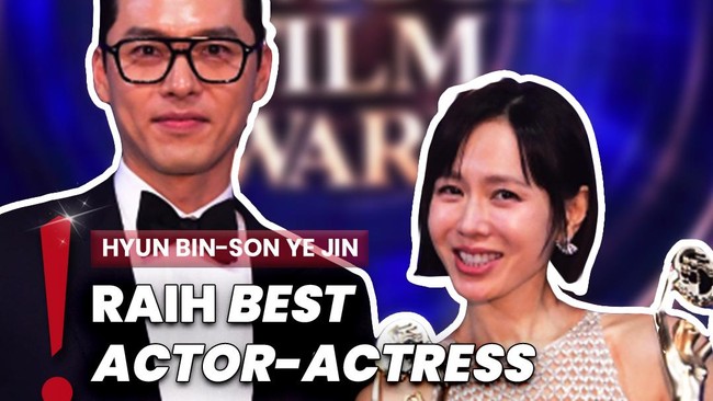 Video: Momen Hyun Bin-Son Ye Jin Menang Blue Dragon Film Awards