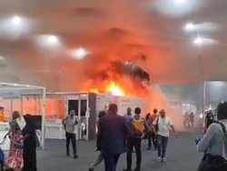 Paviliun KTT COP30 Brasil Kebakaran, Api Membubung Tinggi