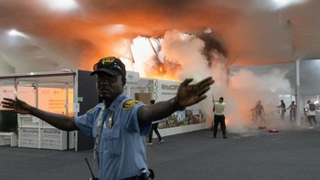 FOTO: Penampakan Kebakaran Besar di Paviliun KTT COP30 Brasil