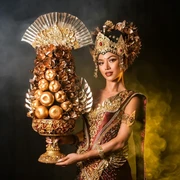 Potret Sanly Liu dalam Balutan National Costume 