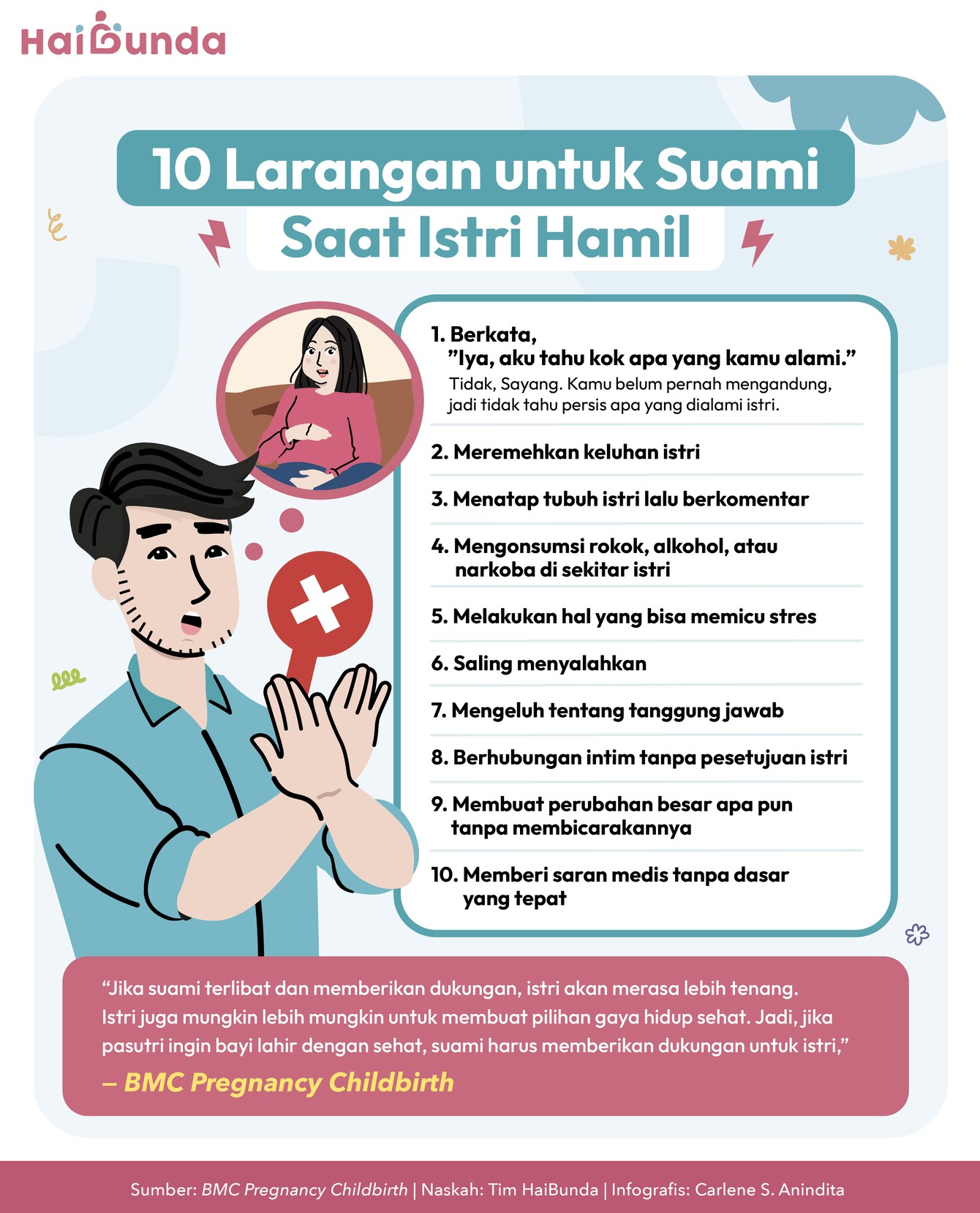 10 Larangan untuk Suami Saat Istri Hamil