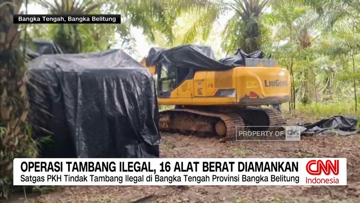 VIDEO: Operasi Tambang Ilegal, 16 Alat Berat Diamankan