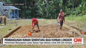 VIDEO:Pembangunan Hunian Sementara Bagi Korban Longsor di Banjarnegara
