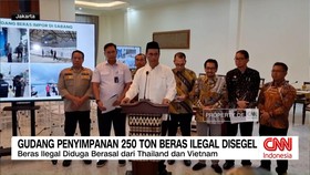 VIDEO: Gudang Penyimpanan 250 Ton Beras Ilegal Disegel