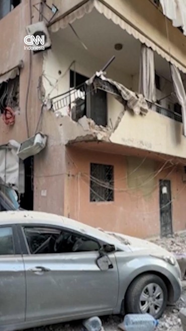 Lebanon Hancur usai Israel Bombardir Markas Pimpinan Hizbullah