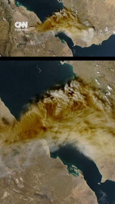 Penampakan Gunung Berapi Purba Erupsi Usai 'Tertidur' 12.000 Tahun