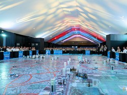 Momen Simulasi Pelayanan Unjuk Rasa Diperagakan di Apel Kasatwil 2025