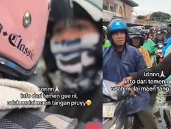 Ngamuk Ditegur Lawan Arah, Pemotor di Lebak Bulus Pukul Penegur!