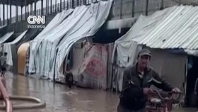 Kamp Pengungsi di Gaza Banjir usai Diguyur Hujan Deras