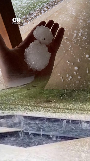 Penampakan Hujan dan Badai Es di Brasil, 246 Orang Terluka