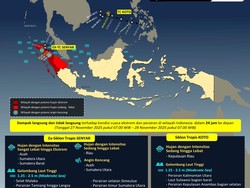 2 Siklon Jauhi Wilayah RI, Aceh-Sumut-Sumbar Masih Potensi Hujan Ekstrem