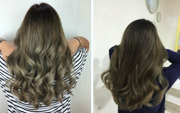 Olive green balayage warna yang cocok untuk olive skin buat look fresh dan modern. Shade-nya menyatu dengan undertone kamu sehingga terlihat harmonis/Foto: pinterest.com/KidsFundekar/bespecialteam