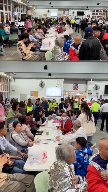 Ribuan Warga Apartemen di Hong Kong Diungsikan Imbas Kebakaran Dahsyat