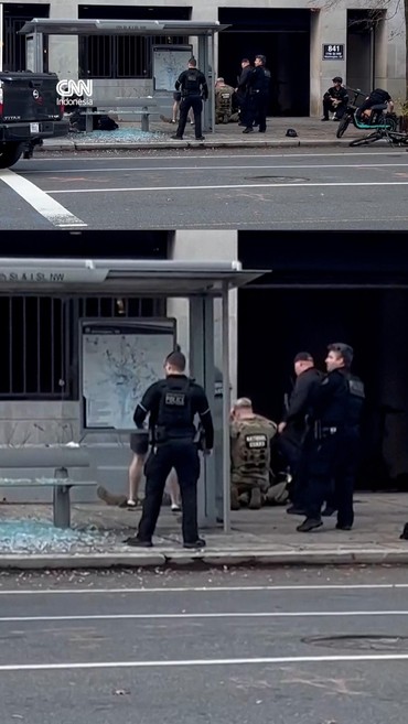 Detik-detik usai Penembakan Tewaskan 2 Tentara Garda Nasional AS