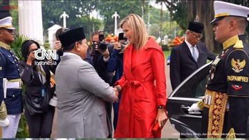 Prabowo Terima Kunjungan Ratu Belanda Maxima, Diiringi Tari Indang