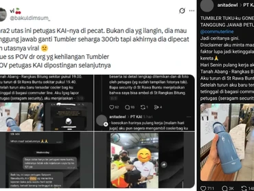 Kata KAI soal Viral Tumbler Tuku Penumpang yang Berimbas Pemecatan Petugas