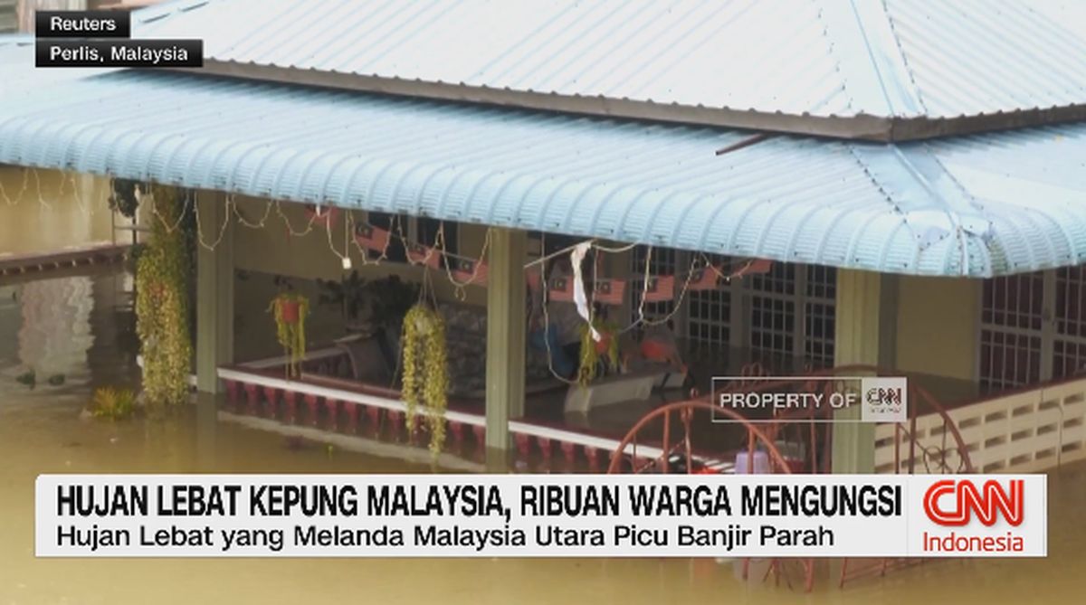 VIDEO: Hujan Lebat Kepung Malaysia, Ribuan Warga Mengungsi