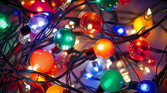 Lampu Natal ditemukan pada tahun 1880 oleh Thomas Edison. Kemudian dikembangkan sehingga menjadi lampu hias bertenaga listrik pertama yang digunakan khusus untuk menghias pohon Natal/Foto: Freepik.com