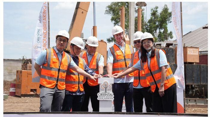 Oriental Sheet Piling, Joint Venture Antara Arcelor Mittal dan Oriental Castle, Resmikan Peletakan Batu Pertama Pabrik Heavy Gauge Cold-Forming Untuk Produksi