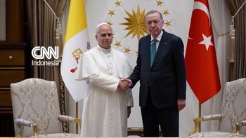 Momen Pertemuan Paus Leo dan Presiden Turki Erdogan