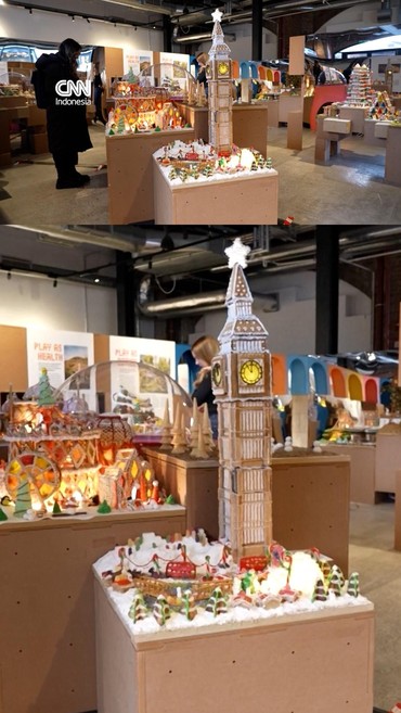 Sambut Natal, Pameran Ini Hadirkan Bangunan Ikonik dari Kue Jahe