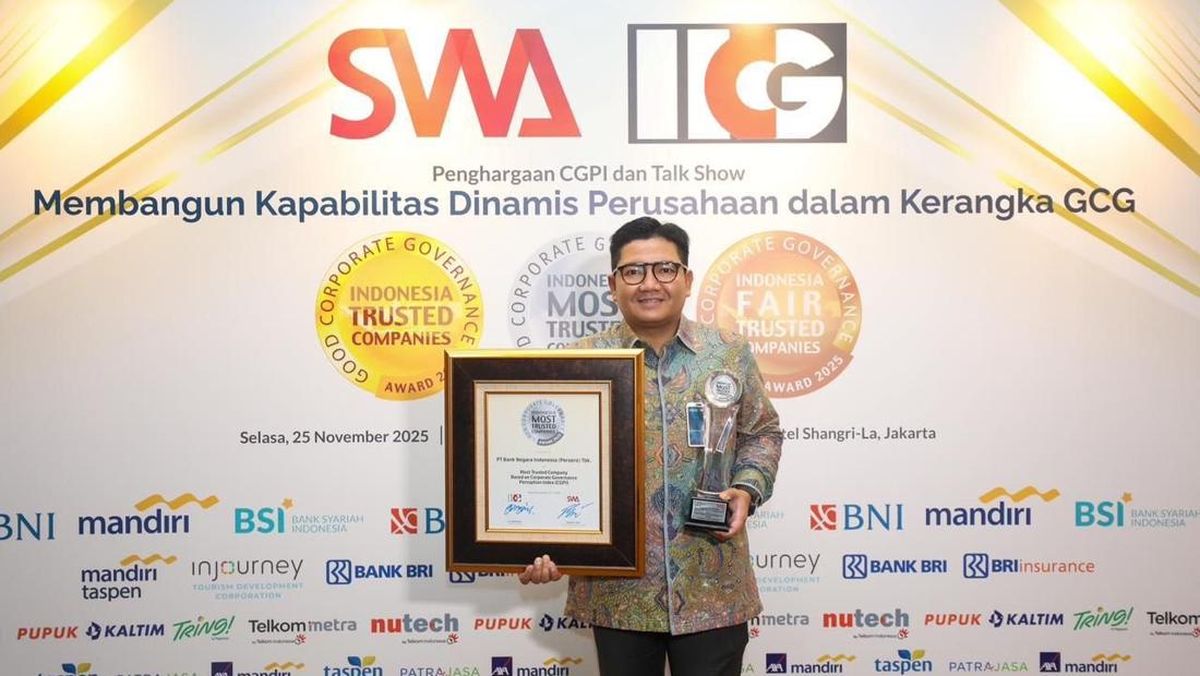 BNI Raih Predikat The Most Trusted Company di Ajang CGPI Award 2025