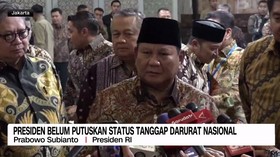 VIDEO: Presiden Prabowo Belum Putuskan Status Tanggap Darurat Nasional