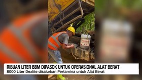 VIDEO: Ribuan Liter BBM Dipasok Untuk Operasional Alat Berat