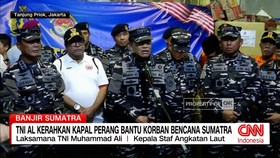 VIDEO: TNI AL Kerahkan Kapal Perang Bantu Korban Bencana Sumatra