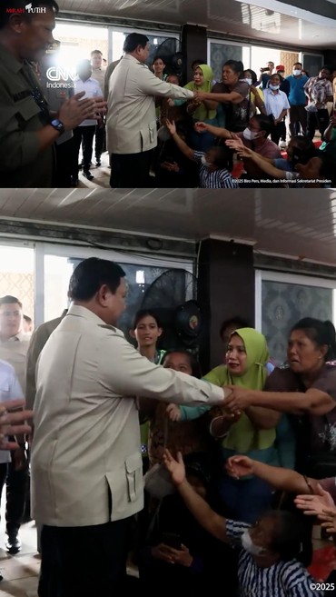 Momen Prabowo Tinjau Posko Korban Banjir-Longsor di Tapanuli