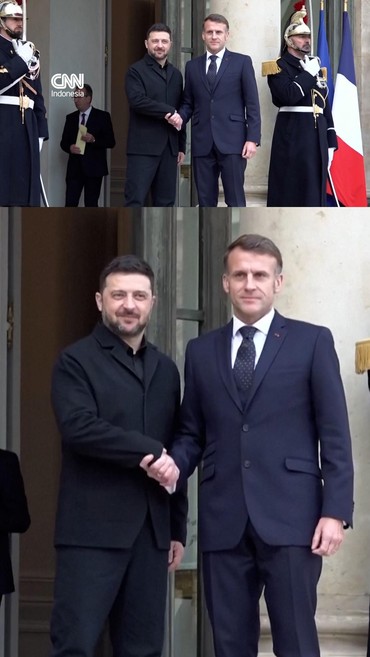 Zelensky Temui Macron di Istana Elysee Paris, Bahas Perdamaian Perang