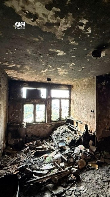 Horor Penampakan Interior Apartemen di Hong Kong yang Hangus Terbakar