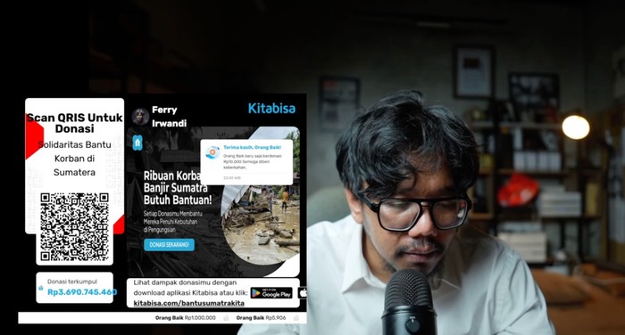Ferry Irwandi kumpulkan donasi lebih dari Rp9 miliar untuk korban Sumatera