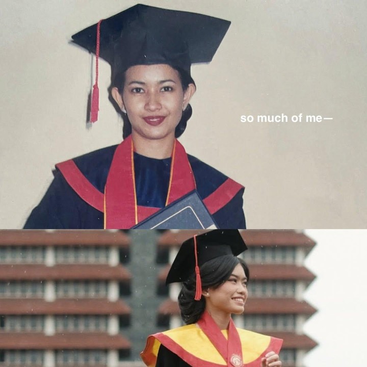 <p>Namira mengungkap bahwa mereka ternyata memiliki kesamaan mulai dari latar belakang pendidikan hingga hobi. &ldquo;Benar-benar seperti yang dikatakan lagu itu. Dari S1 hukum ke S2 hukum,&rdquo; tulis Namira, dikutip dari laman Instagram <em>@namiradjani,</em> Selasa (2/12/2025).&nbsp;(Foto: Instagram @namiradjani)</p>