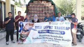 PTPN I Salurkan Bantuan Buat Korban Banjir Deli Serdang dan Langkat