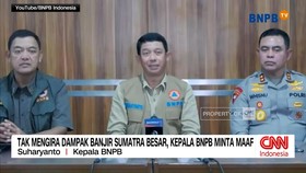 VIDEO: Tak Mengira Dampak Banjir Sumatra Besar, Kepala BNPB Minta Maaf