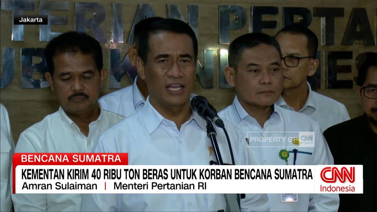 VIDEO: Kementan Kirim 40 Ribu Ton Beras untuk Korban Bencana Sumatra